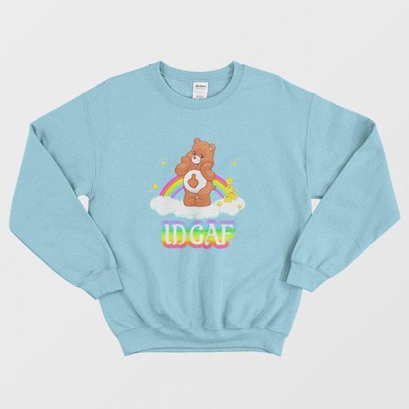 Idgaf Careless Care Bears Sweatshirt - Picture 1 of 4